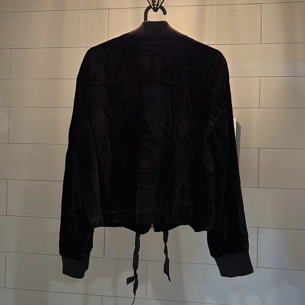 J. Crew black label velvet bomber jacket‎